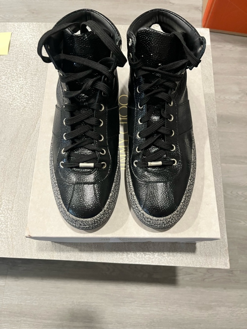 Jimmy Choo Black High-Top Sneakers